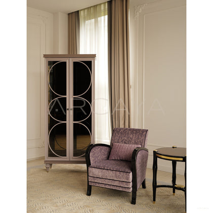 Amaya Sky Purple Armchair - scene