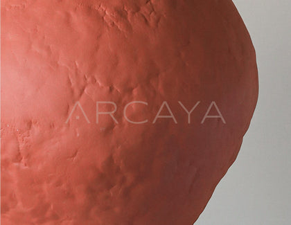 Vintage Red Clay Hand Pinched Vase - scene