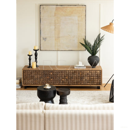 Coco Coconut Shell Reclaimed Wood Cabinet - scene