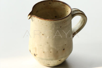 Amu Collab Vintage Stoneware Handled Coffee Mug - scene