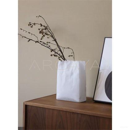 Clear Glass Wide Mouth Vase - scene