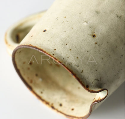 Amu Collab Vintage Stoneware Handled Coffee Mug - scene