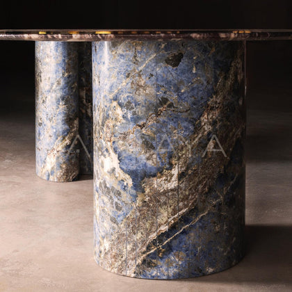 Aston Lan Stone Irregular Long Table - scene