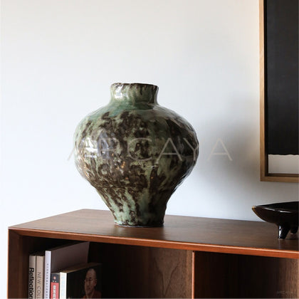 Vintage Jingdezhen Wide Mouth Vase - main