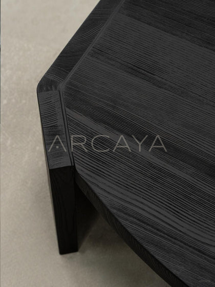 Jackfruit Wood Curved Coffee Table - detail