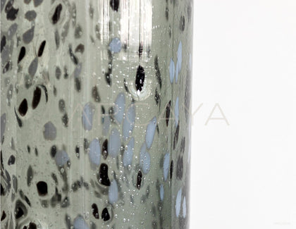 Mist Grey Speckled Glass Vase - scene