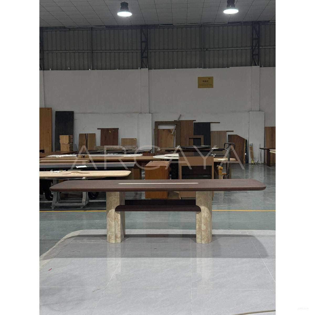Black Walnut Solid Wood Long Table in detail