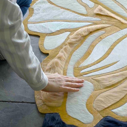 Handmade Natural Cowhide Rug - scene