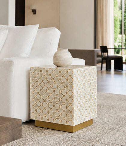 Shell Inlay Side Table Boxi - scene