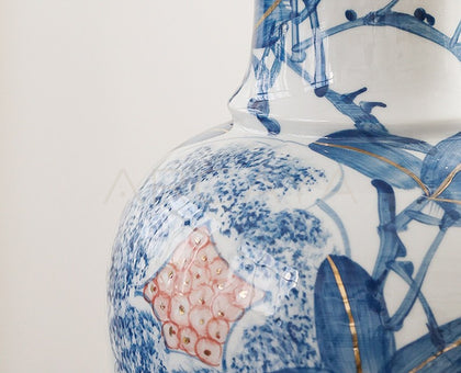 Jingdezhen Blue White Lotus Vase - scene