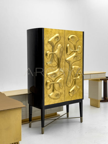 Carved Relief Decorative Cabinet - scene
