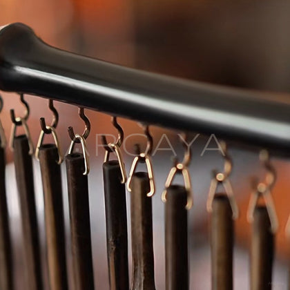 Bamboo Tube Wind Chime Table Screen - detail