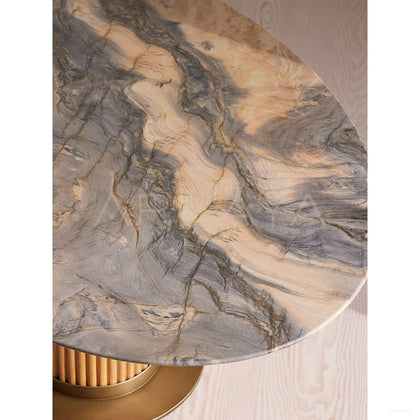 Murcell Oval Dining Table Brazilian Blue Quartz - scene