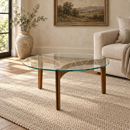 Soft Light Mid Century Coffee Table - scene