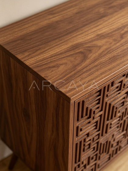 Carved Buffet Sideboard - detail
