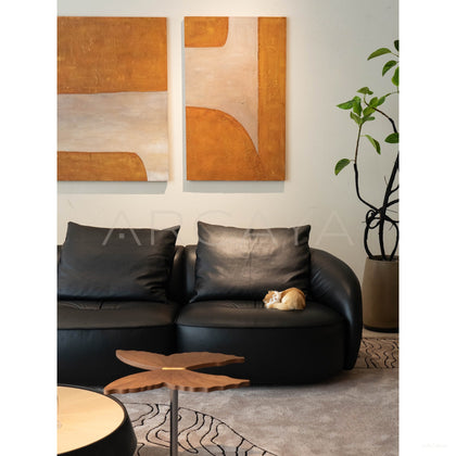 Obsidian Leather Sofa - scene