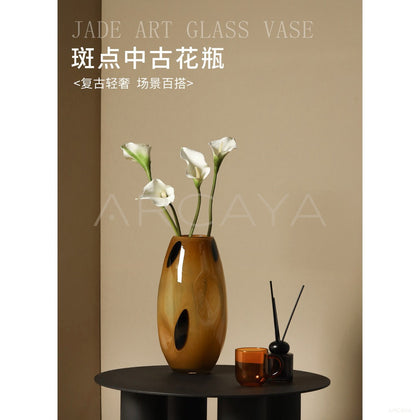 Mid Century Speckled Glass Vase - scene