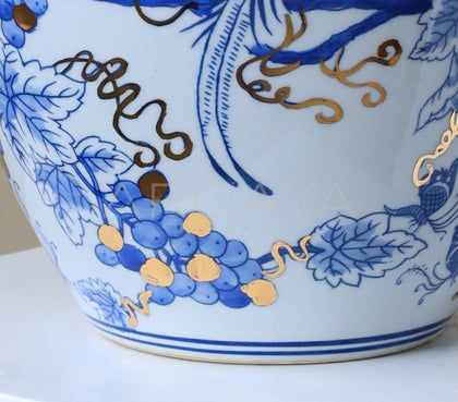 Jingdezhen Blue White Art Vase Entryway - scene