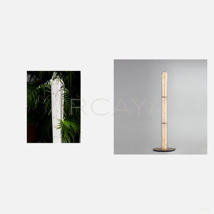 Gold Thread Glass Column Floor Lamp 23068 - scene