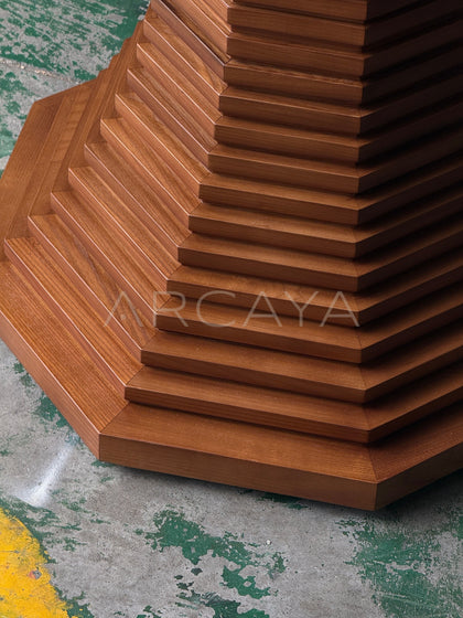 Layered Mid Century Round Table Base - detail