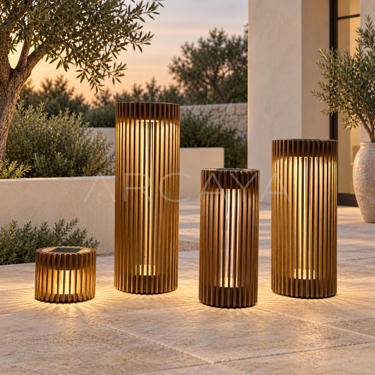 Japanese Teak Outdoor Lantern - main