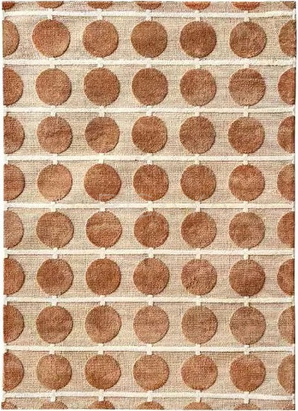 Beige Red Brown Dot Rug Dsm P025 C03 - scene