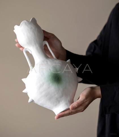 Dadan Hand Pinched Spiked Double Ear Vase - scene