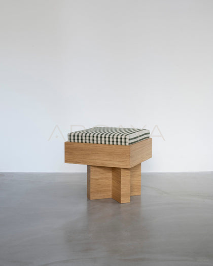 Solid Wood Low Stool - scene