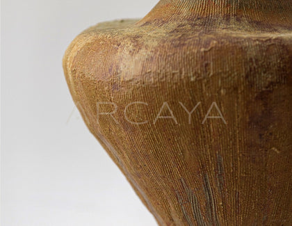 Dadan Ribbed Wide Shoulder Ceramic Vase - scene