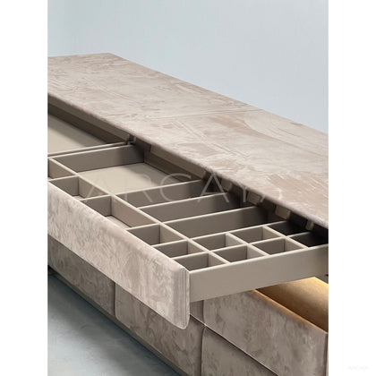 Italian Velvet Multi Drawer Chest - scene