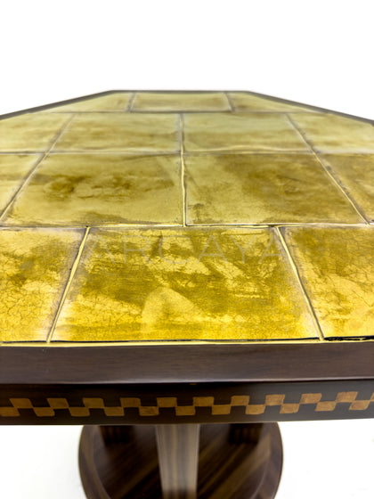 Mid Century Inlaid Side Table - detail