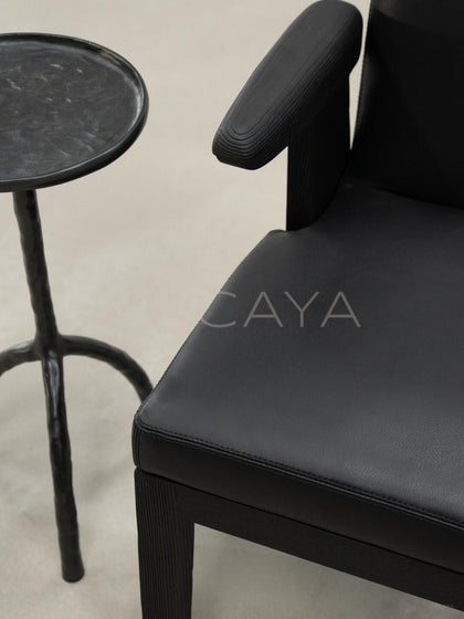 Hector Brushed Wood Grain Dining Chair - detail