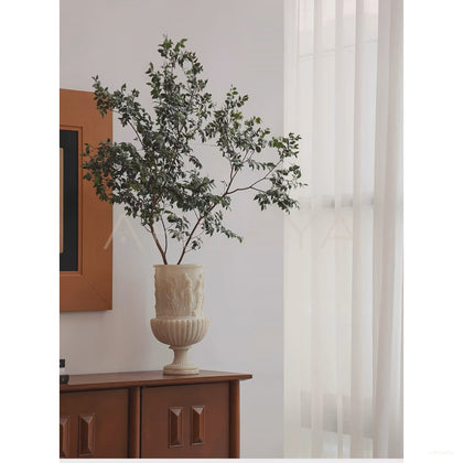 Greek Relief Faux Jade Vase - scene
