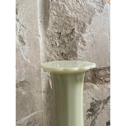 Aston Bamboo Shadow Green Column Piece — Display Pedestals - scene