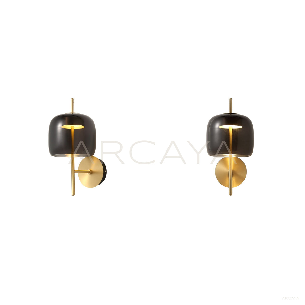 Smoked Glass Bell Wall Light 80532 in detail
