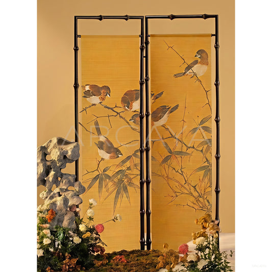 Chinese Folding Screen Stone Flower - main