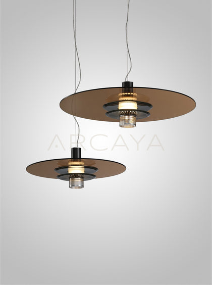 Amber Disc Pendant Light 80516 - scene