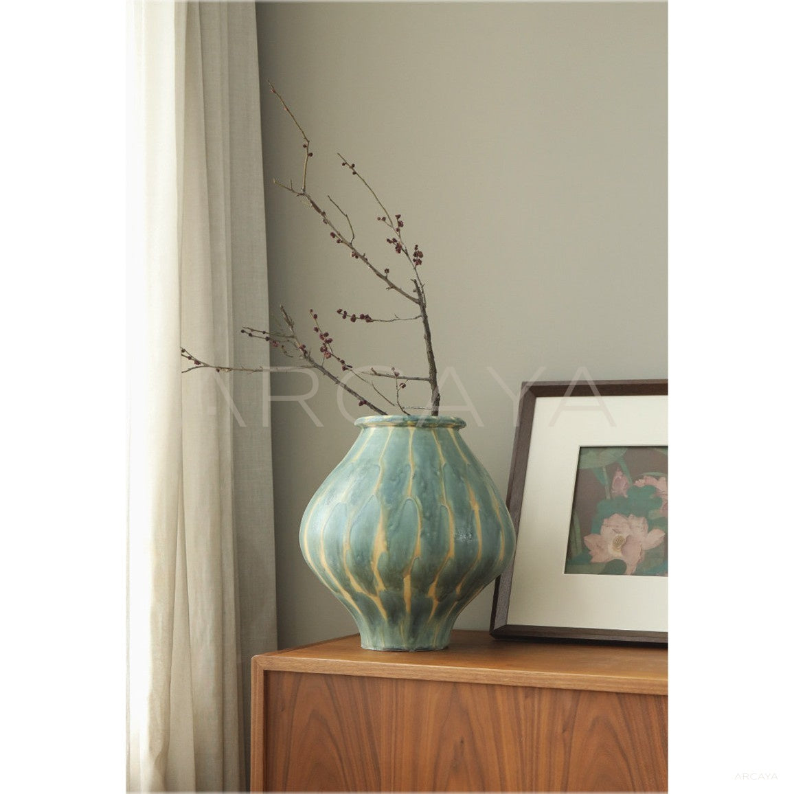 Wabi Sabi Jingdezhen Earthen Jar Vase Large in detail
