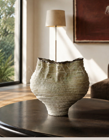 Vintage Twisted Pleated Irregular Vase - scene