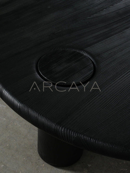 Ink Black Textured Coffee Table - detail