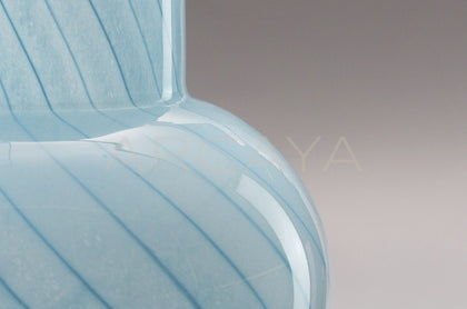 Mid Century Striped Glass Vase - scene