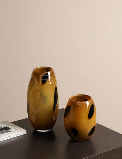 Mid Century Speckled Glass Vase - scene