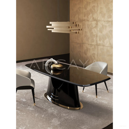 Supreme Ebony Yujing Dining Table - scene