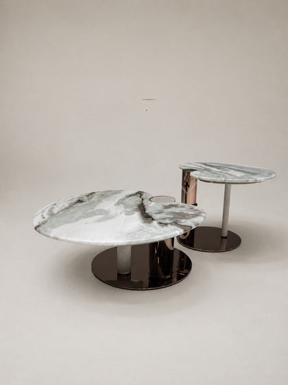 Daze Artistic Stone Coffee Table Set - scene