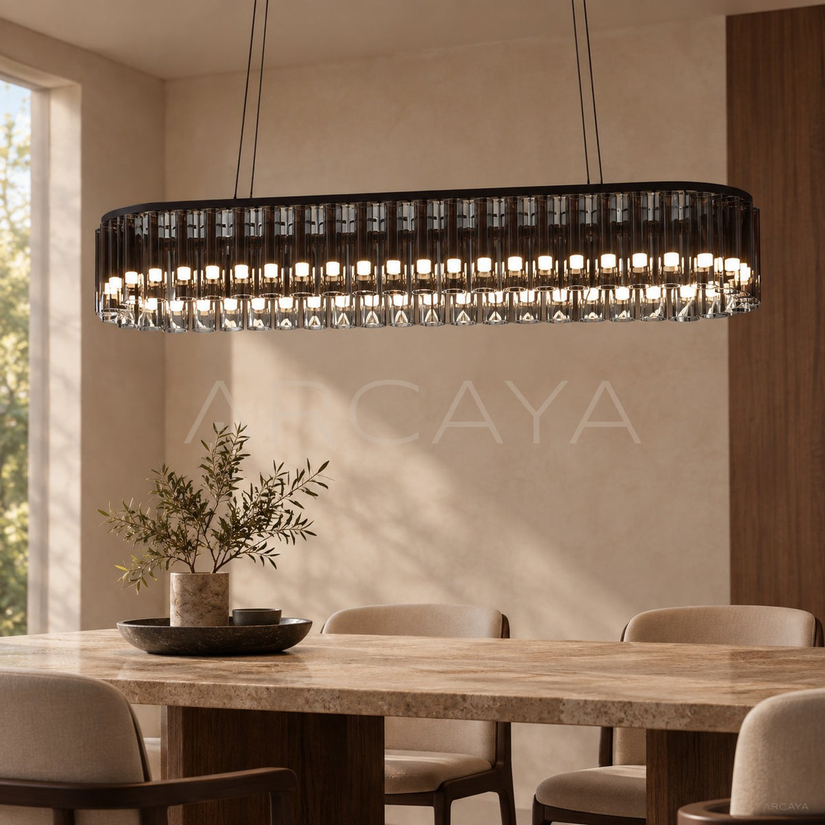 Linear Clear Vertical Tube Pendant Light 21890 - main