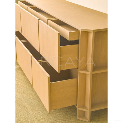 Italian Minimalist Oak Sideboard - scene