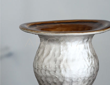 Dadan Silver Glaze Vase Living Room - scene