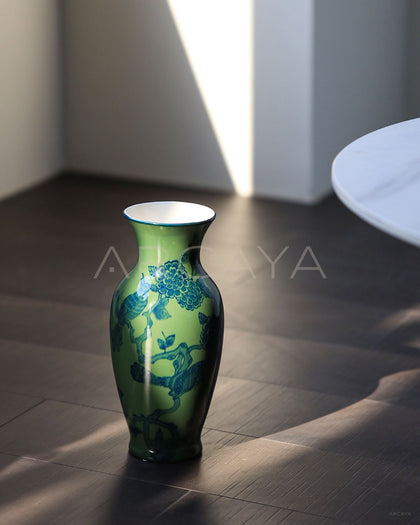 Hand Painted Blue White Porcelain Vase Song Style - scene