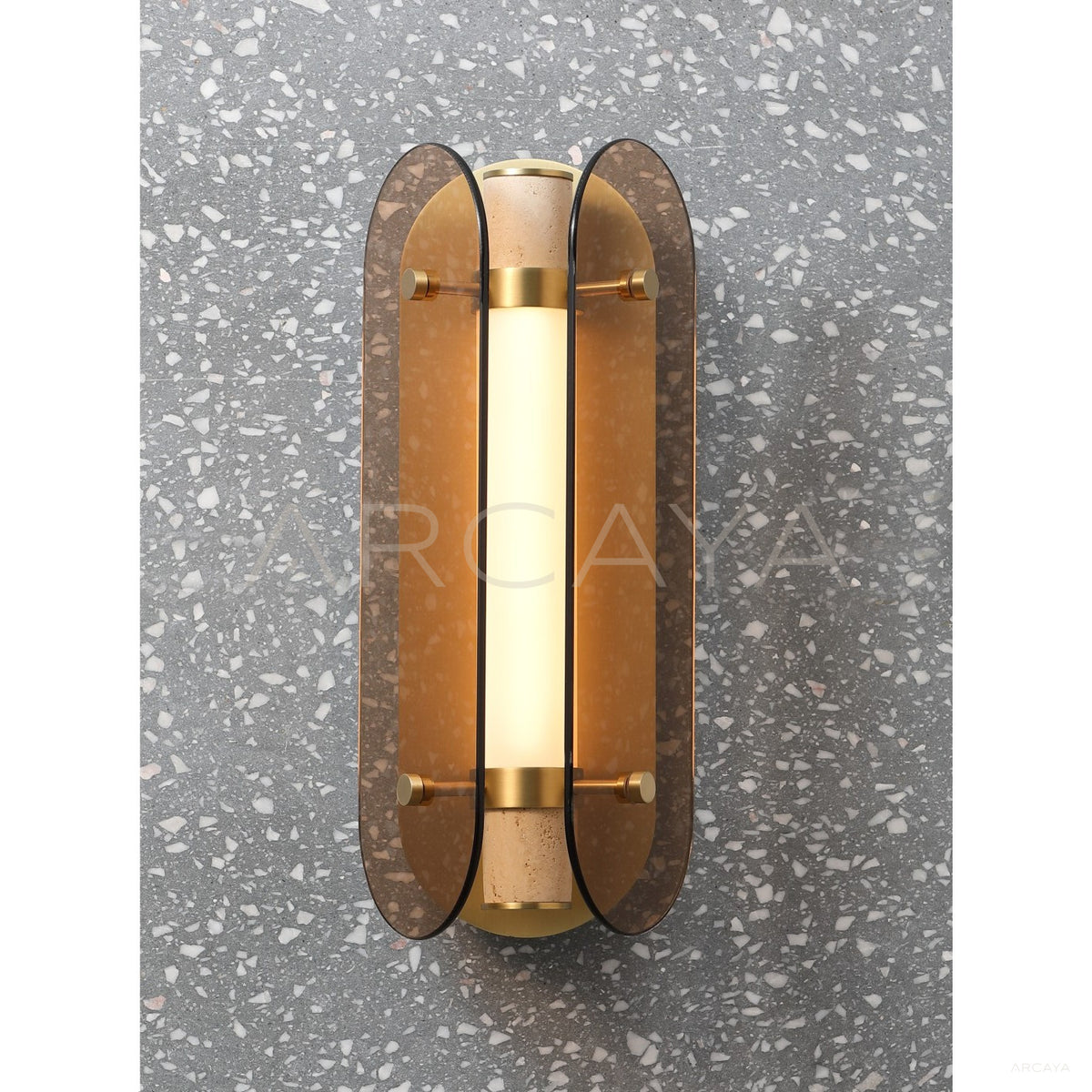Amber Three Wing Wall Light 21955 in detail
