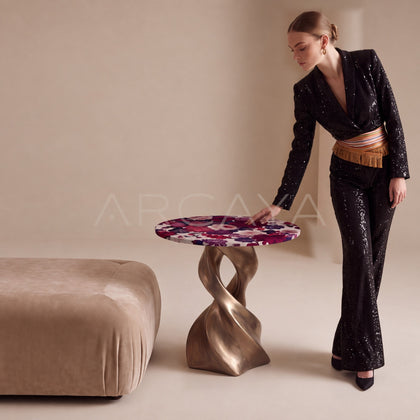 Purple Floral Side Table - main